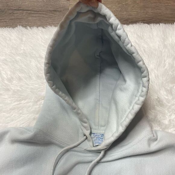 Champion Hoodie Mens Large Blue Ombre Reverse Weave Pullover Sweatshirt - Picture 8 of 11